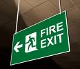 Fire exit safety sign