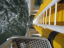 Ladder fall into the sea